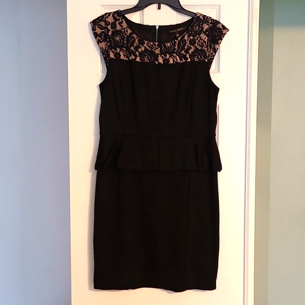 Cynthia Steffe Black/Lace Cocktail Dress